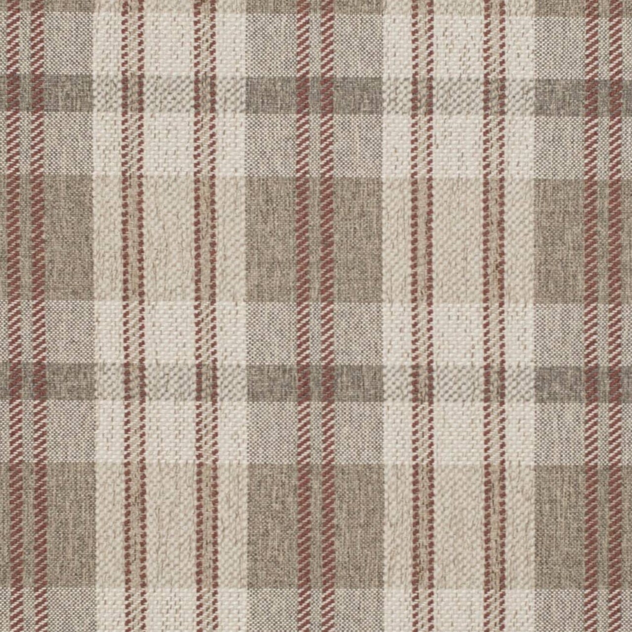 Barnwood - Brown,Orange & Rust Plaid Upholstery Fabric 54 Inches"